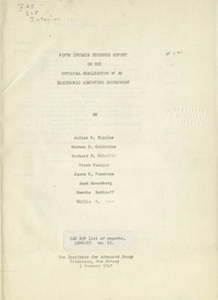 Fifth Progress Report